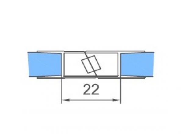 MS 608-3 - MS 608-6, Magnet in schwarz, L = 250 cm für 10 mm Glas